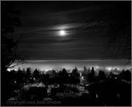 Foglit night, E Portland from Mt Tabor