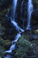 Double falls darker Bird Creek Mt Adams 15S13 8-5-14